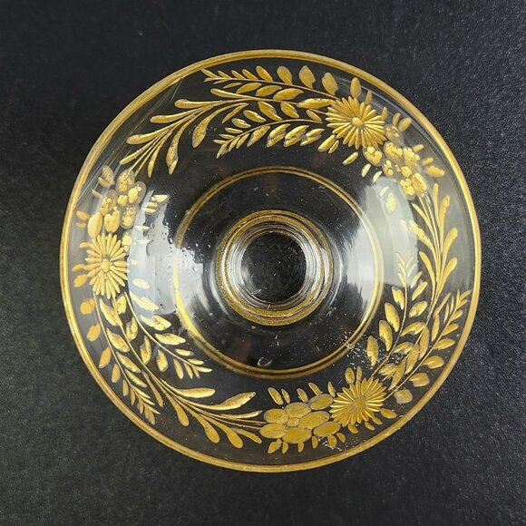 Antique - Moser Compote Dishes - 2.5" Diameter - Gold Encrusted Edges - Picture 3 of 7